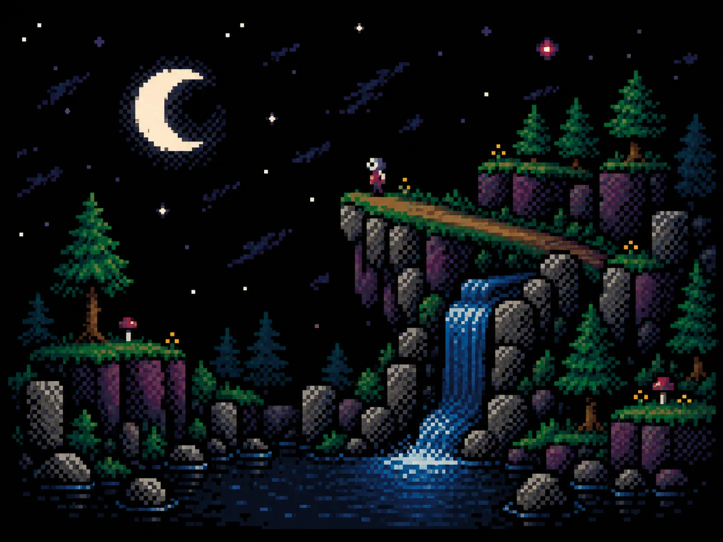 PICO-8, une console fantastique pour créer des jeux rétro, illustration pixel art