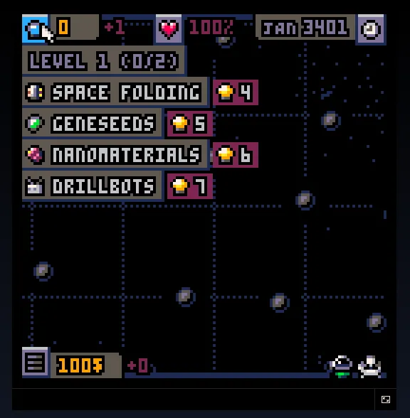 Slipways, le 4x spatial sur Pico-8