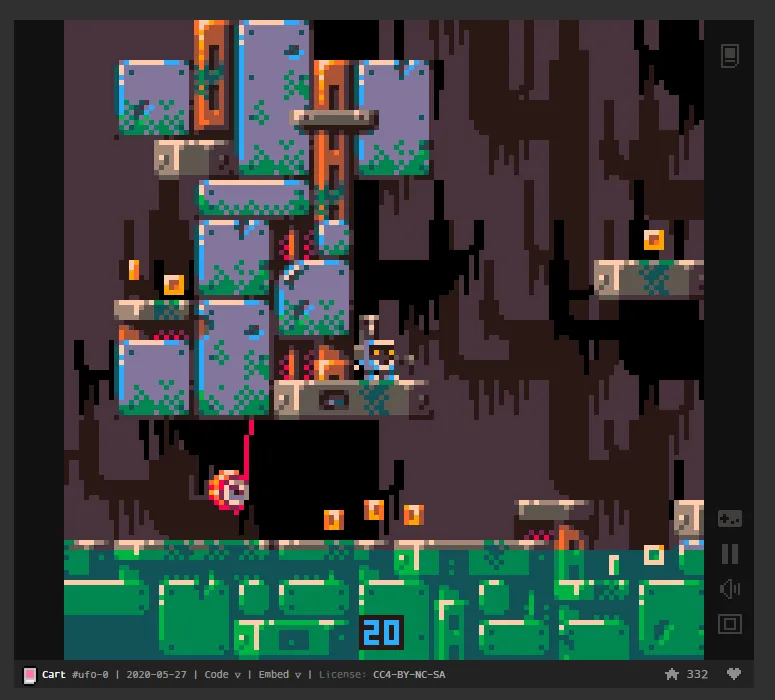 UFO Swamp Odyssey sur Pico-8