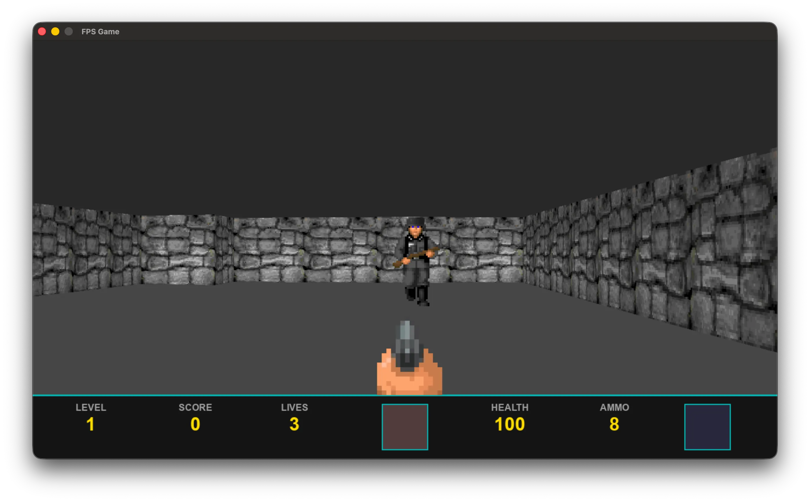 Un screenshot de mon clone de  Wolfenstein 3D